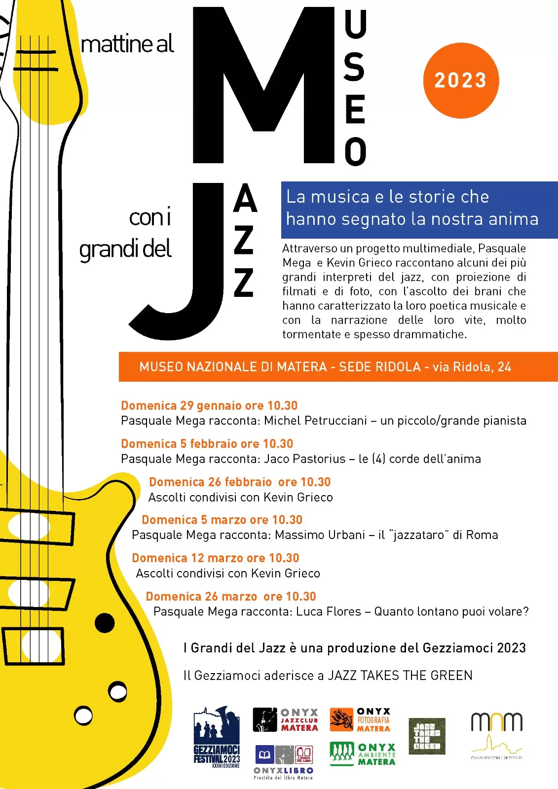 "I Grandi del Jazz" al Museo Ridola di Matera