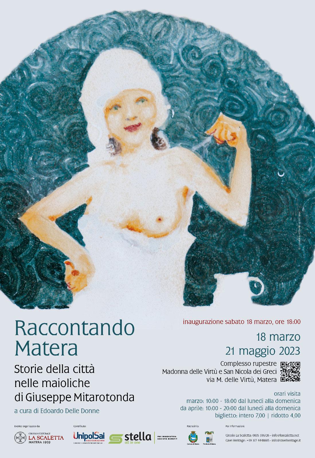 "Raccontando Matera" con le maioliche di Giuseppe Mitarotonda a Madonna delle Virtù