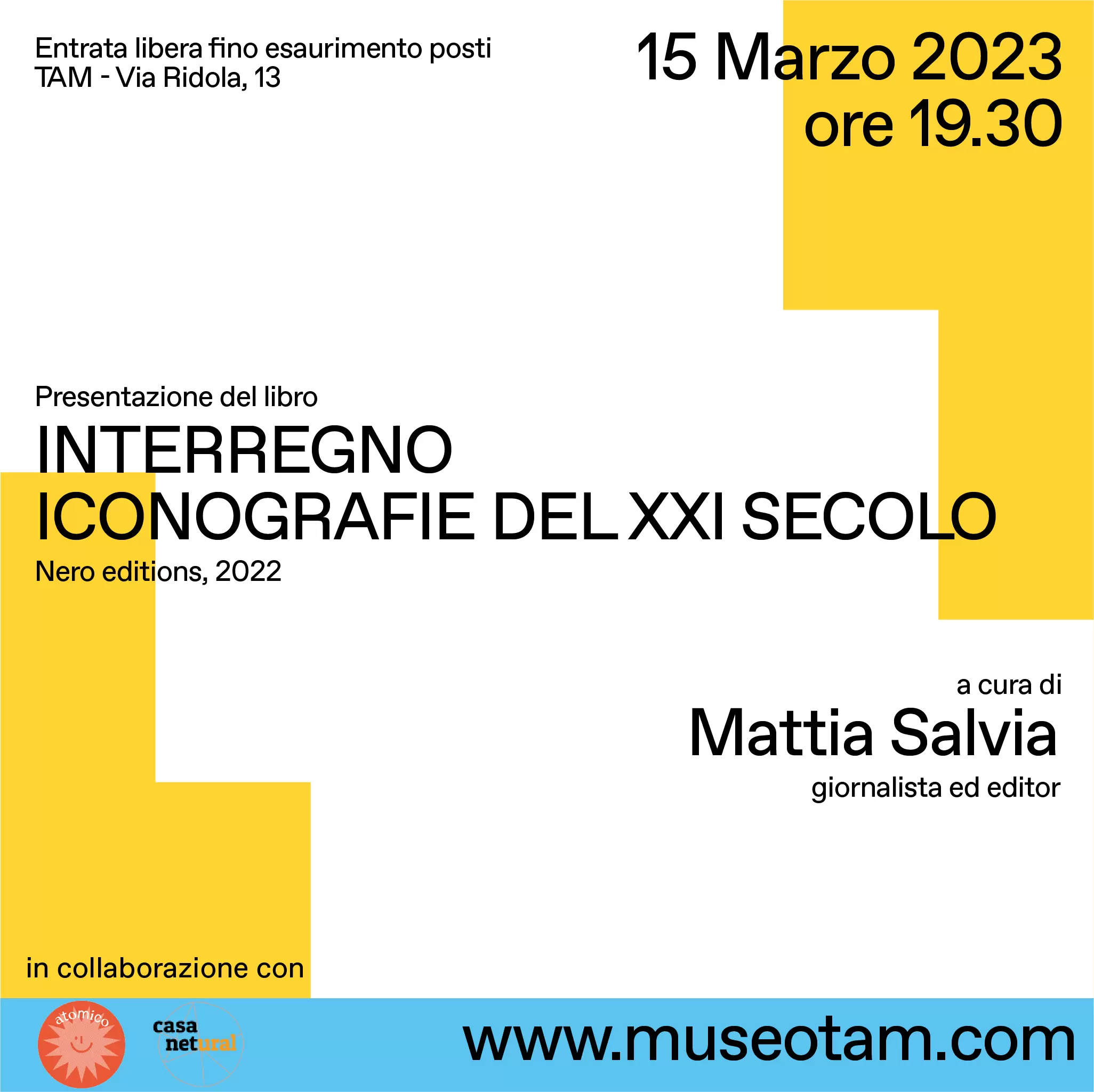 Presentazione del libro "Interregno. Iconografie del XXI secolo" al TAM