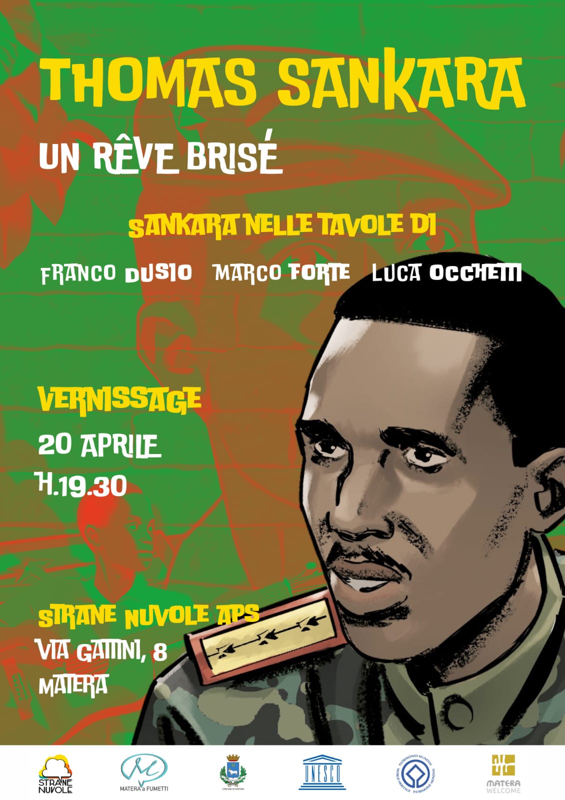 Thomas Sankara, un rêve brisé - Mostra del fumettista Marco Forte da Strane Nuvole