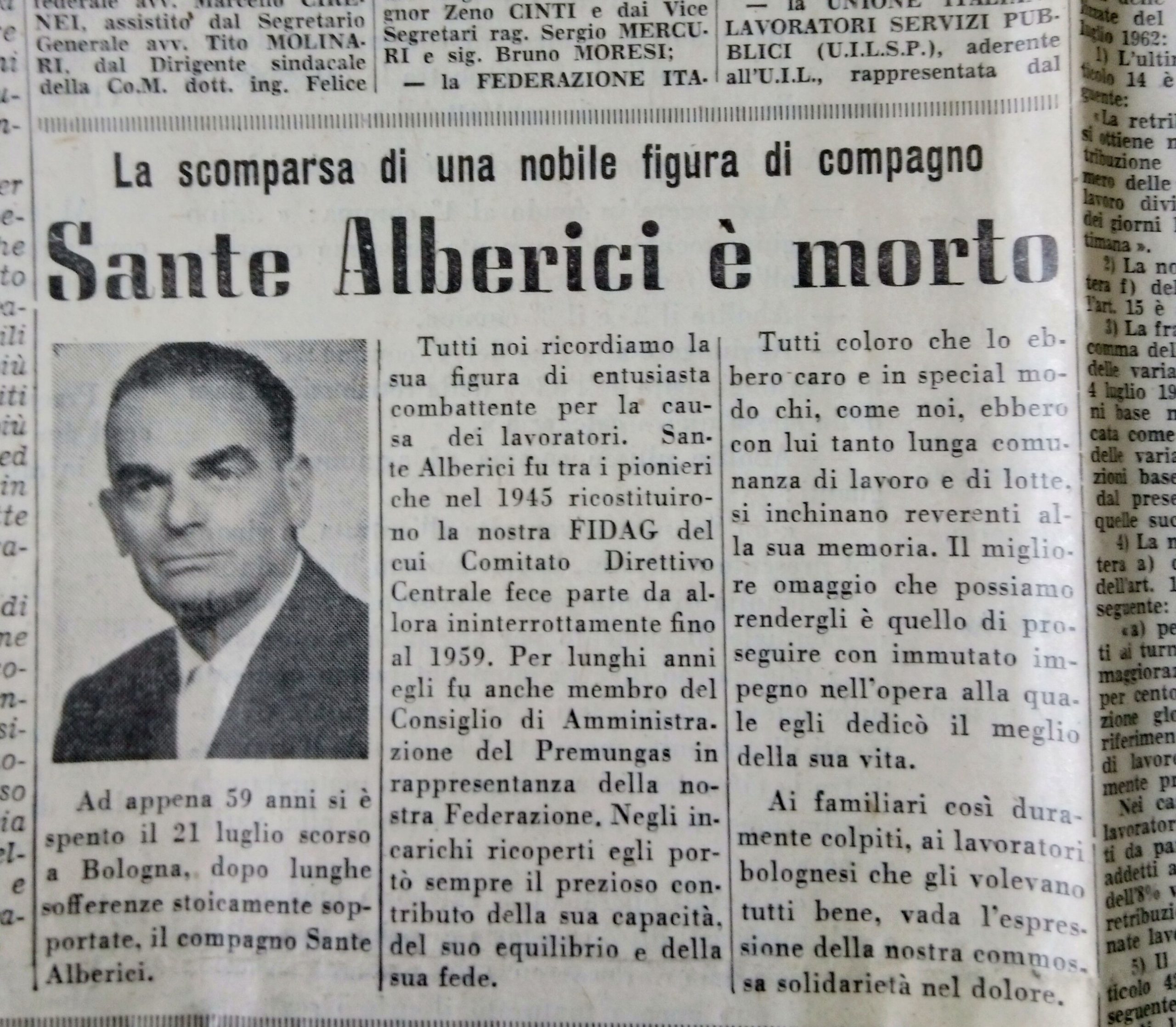 Nuova importante donazione per il Museo del Comunismo e della Resistenza: le storiche riviste comuniste di L'Union Soviétique 14 Particolare della prima pagina del Gasista, dedicata alla scomparsa del compagno Sante (Mario) Alberici